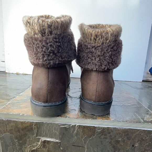 Women's Warm Boots Cliffs by White Mountain C25084 Duena Knit Tops Brown Size 7M - Picture 14 of 15